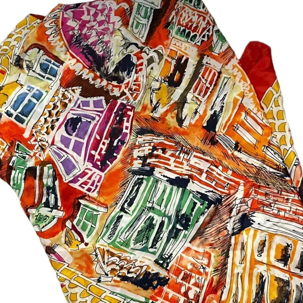 Vintage Perry‎ Ellis Silk Scarf